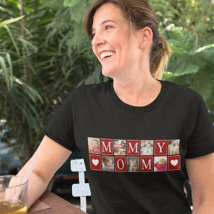 Camiseta Padrão Multifoto com Foto de Texto de Mamãe