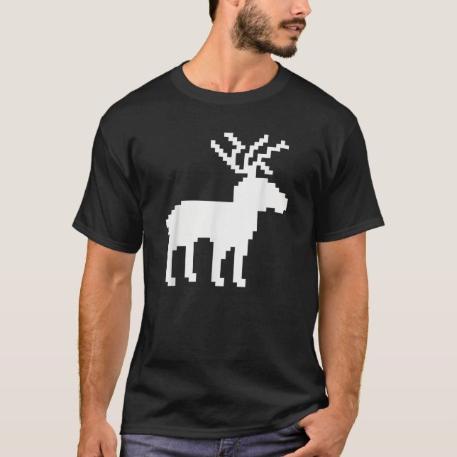 Camiseta Padrão norueguês de rena  (Frente)