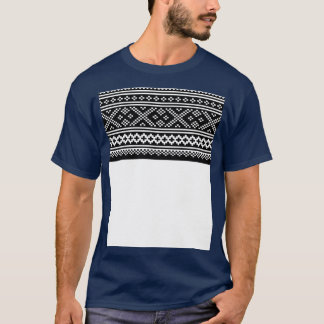 Camiseta padrão norueguês de tricô a partir do gráfico sete