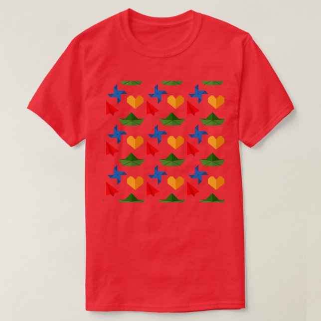 Camiseta Padrão Origami 4 (Frente do Design)