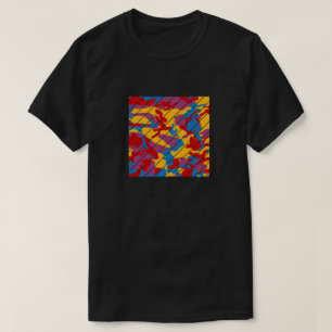 Camiseta Padrão Ousado de Camuflagem Quadrado Fatiado