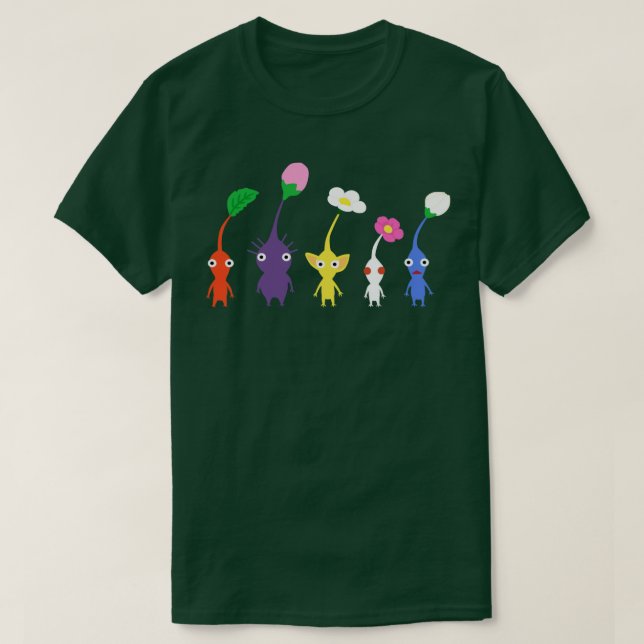 Camiseta padrão pikmin fofo (Frente do Design)