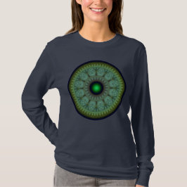 Camiseta Padrão redondo fractal oriental