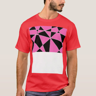 Camiseta Padrão Rosa E Preto