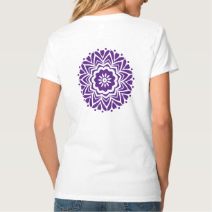 Camiseta Padrão roxo para a mulher bonito