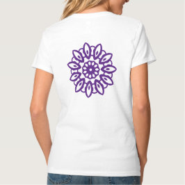 Camiseta Padrão roxo para a mulher bonito