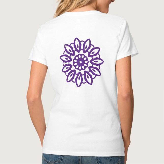 Camiseta Padrão roxo para a mulher bonito (Verso)