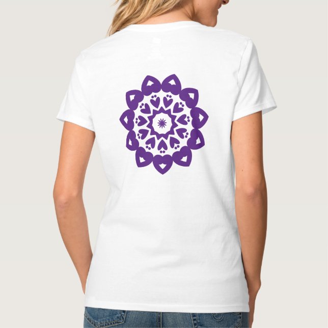 Camiseta Padrão roxo para a mulher bonito (Verso)
