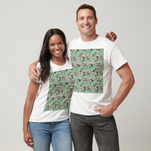 Camiseta Padrão sem costura com botões de flores de primave