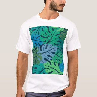 Camiseta Padrão sem costura da selva tropical