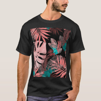 Camiseta Padrão Sem Costura de Orquídea Tropical