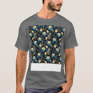 Camiseta Padrão sem costura floral Boho Flor Rosa Bonito Wi