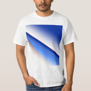 Camiseta Padrão simples branco-azul colorido