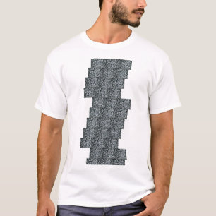 Camiseta Padrão simples de coleta da teia branca e preta
