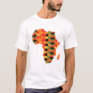 Camiseta Padrão Têxtil de Kente Cloth, Estilo Africano