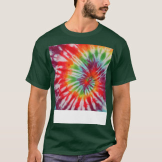 Camiseta Padrão Tinchado Retroativo Colorido