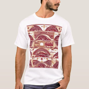Camiseta Padrão Tradicional Japonês de Design de Têxtil 000