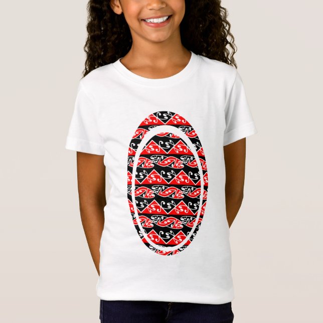 Camiseta Padrão Tradicional Maori Koru Kowhaiwhai (Frente)