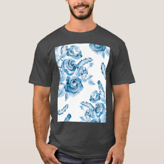 Camiseta Padrão transparente azul de vinheta