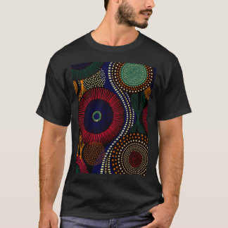 Camiseta Padrão Tribal Africano em Tom Colorido