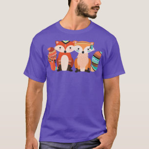 Camiseta Padrão Tribal Cuto Para Animais E Natureza Sobre-P
