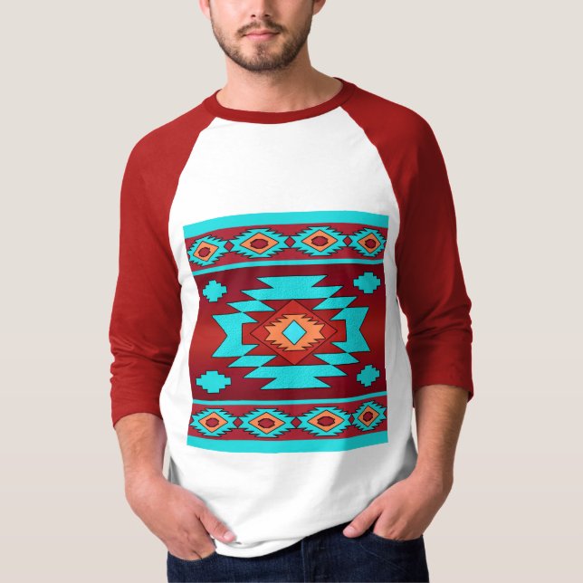 Camiseta Padrão tribal do sudoeste. (Frente)