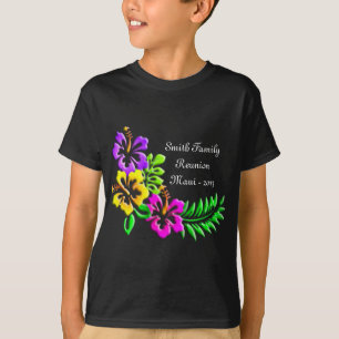 Camiseta Padrão Tropical de Hibiscus