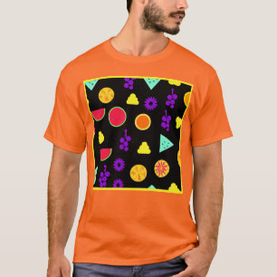 Camiseta Padrão Tropical de Neon Paradise