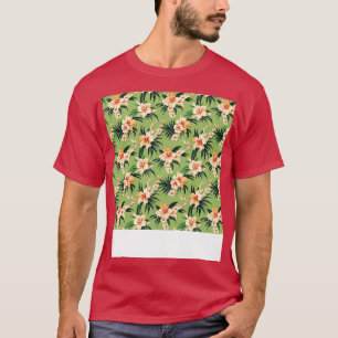 Camiseta Padrão tropical sem costura havaiano Hibiscus Mons