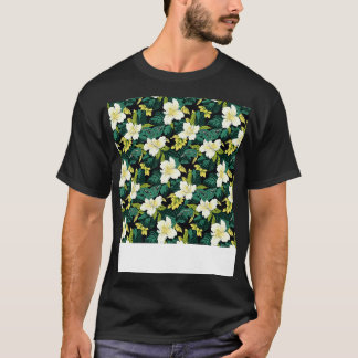 Camiseta Padrão tropical sem costura havaiano Hibiscus Mons