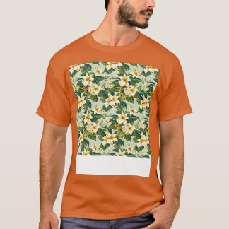 Camiseta Padrão tropical sem costura havaiano Hibiscus Mons