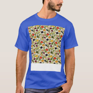 Camiseta Padrão Vegetal Sem Costura Veggie Leafy Green Sala