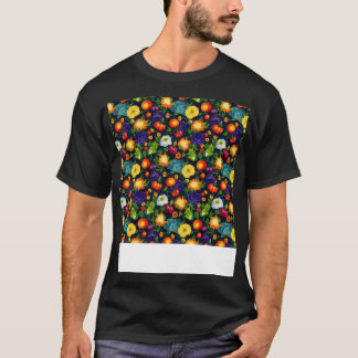 Camiseta Padrão Vegetal Sem Costura Veggie Leafy Green Sala