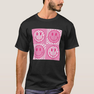 Camiseta Padrão Verificado - Smilha Cara Meme Rosa Feliz Ro