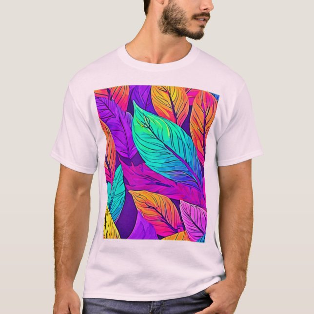 Camiseta Padrão Vivid Leaf (Frente)