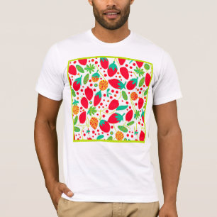 Camiseta Padrão vívido de paleta frutífero