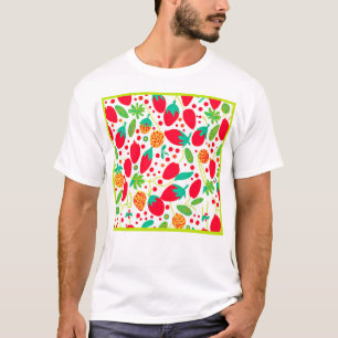 Camiseta Padrão vívido de paleta frutífero