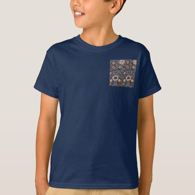 Camiseta Padrão William Morris Evenlode: Vintage Temperamen (Frente)