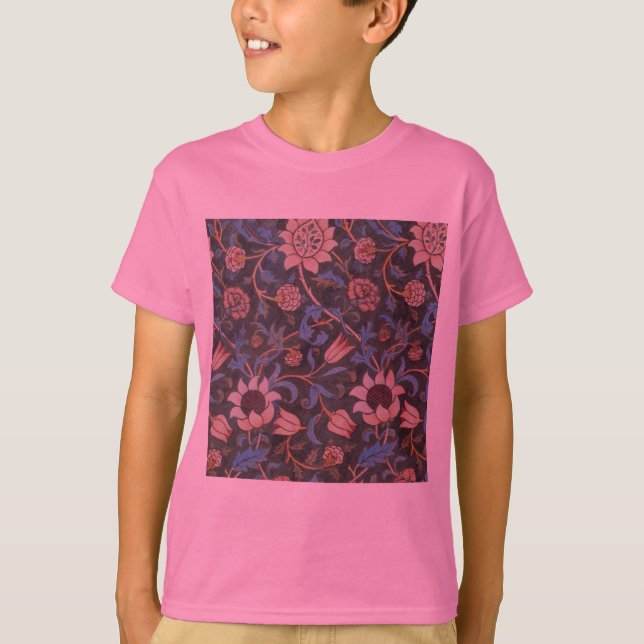 Camiseta Padrão William Morris Evenlode: Vintage Temperamen (Frente)
