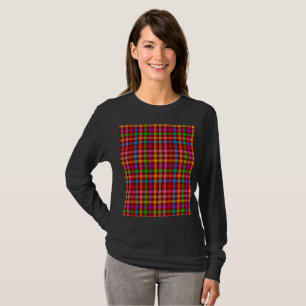 Camiseta Padrão Xadrez Gingham Colorido Vermelho