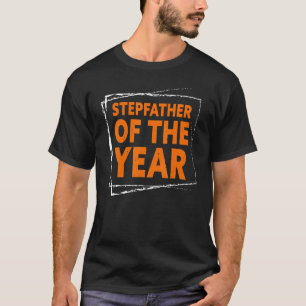 Camiseta Padrasto do Ano Feliz Pai de Bônus do Pai