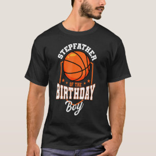 Camiseta Padrasto Do Tema De Basquete Birthday Boy Bd