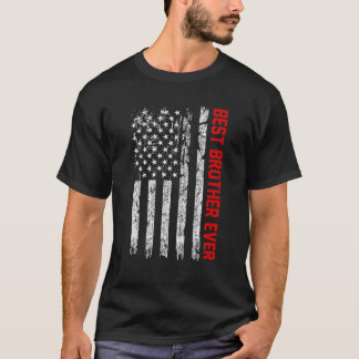 Camiseta Padre Americano Flag Melhor Irmão Em 4 De Julho