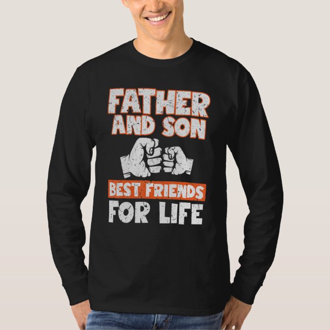 Camiseta Padre Ans Filho Melhor Amigo Para A Vida Hillarie  (Frente)