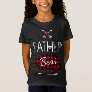 Camiseta Padre Bear Buffalo Xadrez Correspondendo Campanha