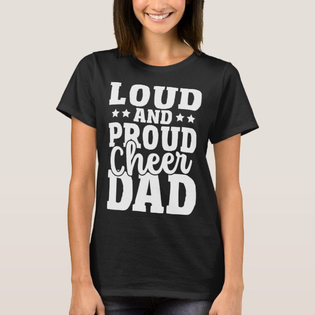 Camiseta Padre Cheerhead Girl Loud e Orgulhoso Chee (Frente)