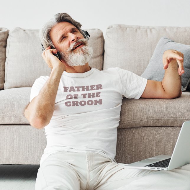 Camiseta Padre da Festa de casamento Branca do Groom (Criador carregado)