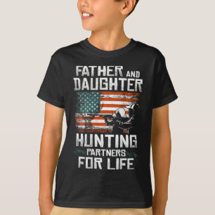 Camiseta Padre Daughn Hunting Partners American Flag On