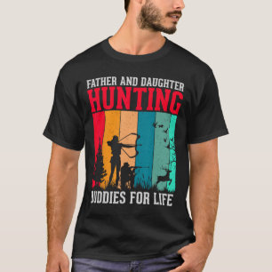 Camiseta Padre E Filha Caçando Amigos Para A Vida Divertido