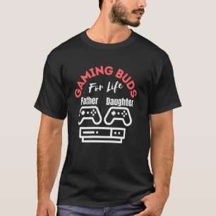 Camiseta Padre E Filha, Gaming Buds Para O Pai De Vida E